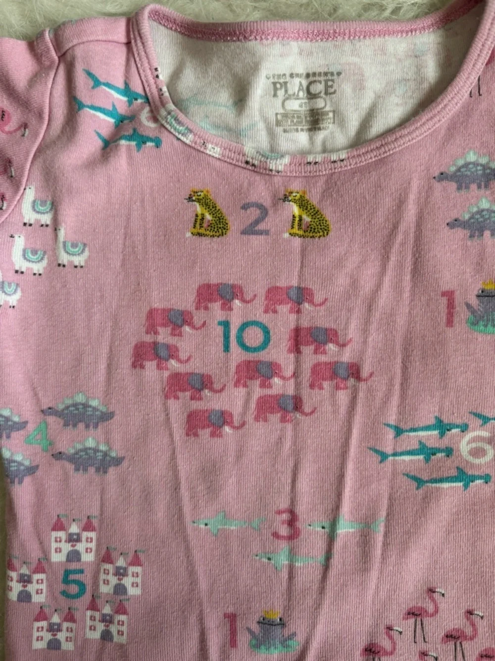 Carter’s Set of 2 Peach Ice Cream & Pink Animal Print Pajama Sets